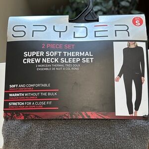 Spyder Black Thermal Crew Neck Set